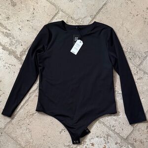 Express Classic Black Long Sleeve Bodysuit